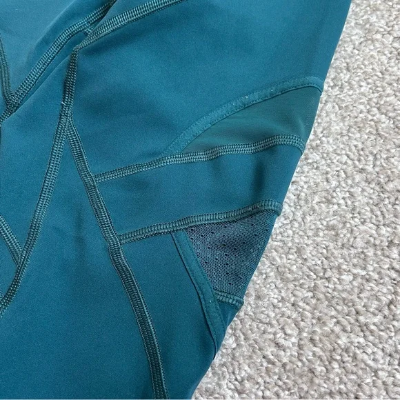 Lululemon Wunder Under HR Mesh Tight 28" Royal Emerald Green Size 2 Special Addn - Picture 7 of 12